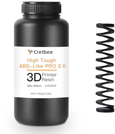 Cretbee 3D-Druckerharz, ABS-ähnliches flexibles Pro 2 3D-Druckharz, verbesserte Festigkeit und Zähigkeit, 405 nm technisches Photopolymerharz für DLP/LCD-3D-Drucker (Black)