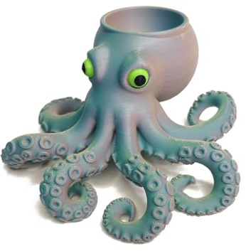 Octopus Egg Holder Eggs Cups Holder for Family Breakfast – Fun Eggs Cup, Novelty Easter Kitchen Gift for Soft and Hard Boiled Eggs (Octopus)