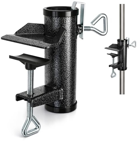 com-four® Support de Parasol en Acier, Fixation Balcon sans perçage | support XL pour parasol de jardin - maintien stable
