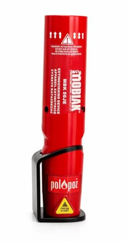 notlok Safety Work – Mini Feuerlöscher Aerosol + Wandhalter | 8B C E 5F Feuerlöschspray für Zuhause, Auto Feuerlöscher klein für Elektronik & Küche | Umweltfreundlich Fettbrandlöscher