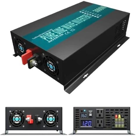 POWERinvert Générateur Panneaux Solaires 3000W Convertisseur Tension d'alimentation 12 V/24 V/48 V CC vers Onduleur Sinusoïdal Pur 100/110/120 V/220 V/230/240 V CA(12V,240V,Germany)