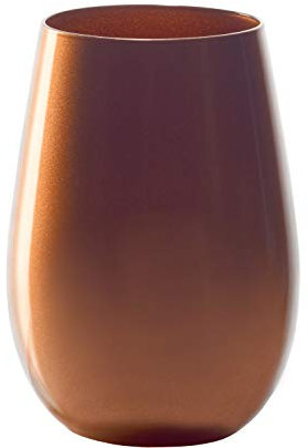 Stölzle Lausitz Wassergläser Elements metallic Bronze 6er-Set 465 ml – Allroundgläser für Wasser, Saft & Cocktails – Hochwertige Trinkgläser aus Kristallglas – Spülmaschinengeeignet & stoßfest