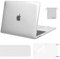 MOSISO Compatible with MacBook Air 13 inch Case M1 2021 2020 2019 2018, Hard Shell for MacBook Air M1 Case 13.3 inch A2337 A2179 A1932 & Keyboard Cover & Screen Film & Storage Bag, Crystal Clear