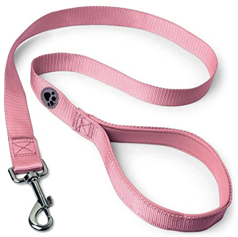 iGadgitz Home U7157 Führleine Hund, Hundeleine Gepolstert Griff -Rosa -100cm (1m)