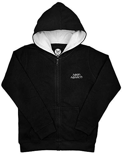 Metal Kids Amon Amarth (Logo) - Kinder Kapuzenjacke, schwarz, Größe 116 (6-7 Jahre), offizielles Band-Merch
