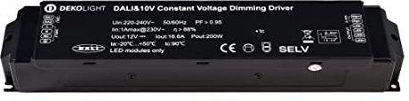 Deko-Light Netzgerät BASIC, DIM, CV, 200AD-12V, DALI-Bus/Push / 1-10V, dimmbar