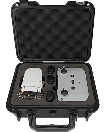 DJFEI Harter Tasche Tragetasche Handtasche für DJI Mini 2, Tragbare Kompakt wasserdichte Koffer für DJI Mavic Mini 2 Drohne und Fernbedienung, 3 Batterien
