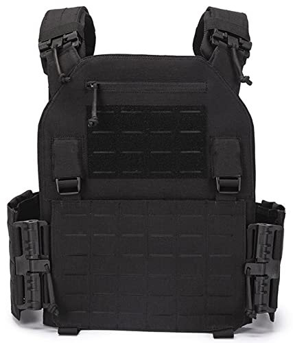 TWINFALCONS Taktische Airsoft Plattenträger, Upgrade Militär JPC Lasercut Plate Carrier Airsoft Taktische Schutzweste aus 1000D Nylon QRS MOLLE Kompatibler Plattenträger Robuste Weste für Männer