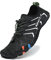 ziitop Badeschuhe Damen Herren Strandschuhe Schnell Trocknend Wasserschuhe Drainagelöcher Strand Schwimmschuhe Unisex Barfußschuhe für Kajakfahren Studio Traillauf Wandern(EU44 Schwarz)