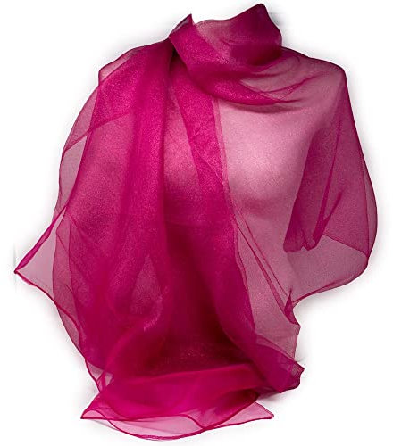 Emila Stola fucsia cerimonia elegante coprispalle grande da matrimonio per abito da sera ragazza signora anziana misto seta lurex brillantini foulard scialle sciarpa primavera estate 2025 Fuxia