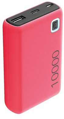 Cellularline | Power Bank Essence 10000 | Caricabatterie portatile da 10000 mAh - Input 1xUSB-C, 1 x MICRO USB, 10,5 W - Output 1 x USB 12 W - Rosa