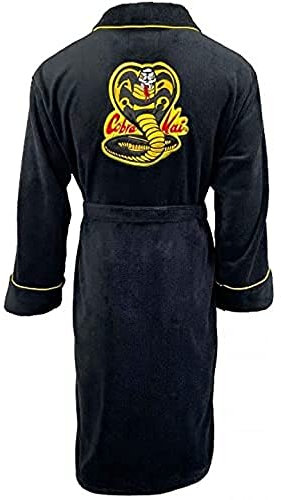 Groovy Herren Cobra Kai Bademantel, Schwarz, Einheitsgröße