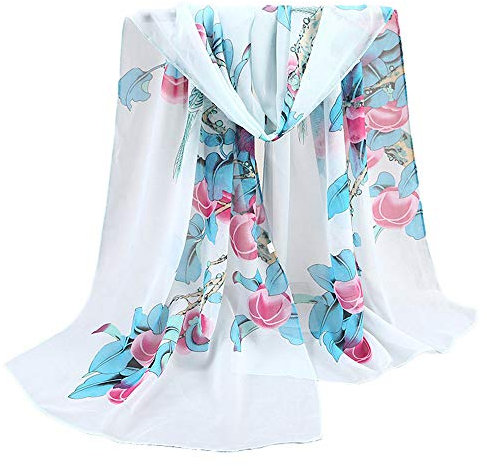 TianWlio Damen Schal Bedrucken Leichter Schal Halstuch Weiche Baumwolle Damen Streifen Schal Mode Schal Handtuch Strand Schal