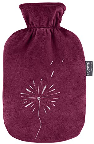 Fashy 2, 0 L Wärmflasche mit Flauschbezug, 67407 55, Lila