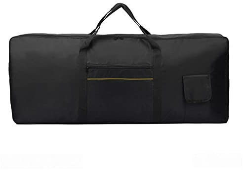 QOTSTEOS - Bolsa para teclado electrónico, funda para teclado portátil acolchada para piano (61 teclas gruesas, órgano electrónico), Negro , talla única, Moderno