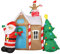 Luqeeg Aufblasbares Weihnachtsbaumhaus, LED Leuchtende Haus Garten Aufblasbare Modell Dekoration, Weihnachten Aufblasbares Lebkuchenhaus, Aufblasbare Weihnachtsdekoration Im Freien
