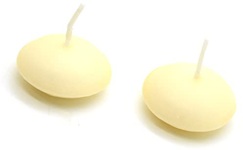 Floating Candles, Pack of 2, Unscented, Long Burning Time, Tealights Candles, Romantic Warm Decoration Wedding Pool Dinner Christmas (Ivory, Matt)