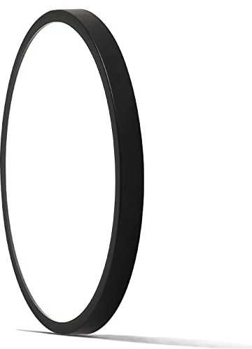 Mikeru 40CM/15.8inch Kitchen Ceiling Lights, 38W Black Modern Round Bathroom Ceiling Light 6000k Cool White Light 2.4cm/0.94in Super Slim LED Lighting for Living Room, Hallway