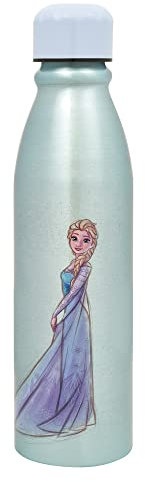 Disney 100 Elsa Aluminum Kids Water Bottles 600ml – Official Frozen Disney Merchandise by Polar Gear - Reusable, Non Spill, BPA Free, Recyclable Kids Water Bottle