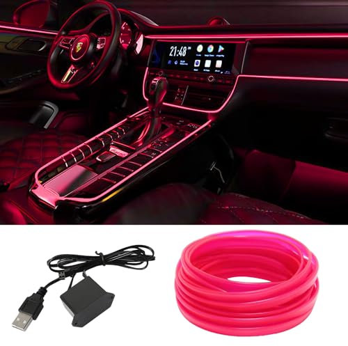 Auto Led Innenbeleuchtung,5m Auto Innenraumbeleuchtung,Led Atmosphäre Licht Auto,Auto LED Streifen,Led Tape Auto,Wasserdicht Ambientebeleuchtung,Led Lampen fürs Auto