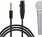 Geekria for Creators Câble de Microphone 6,35 mm vers XLR Femelle 3 m, Compatible avec Shure MV7X, SM58-CN, SM57, SM7B, PGA48-QTR, PGA58-QTR, Beta 58A Cordon de Micro équilibré (Noir)