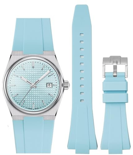Stanchev Armband für Tissot PRX Watch Serie, Schnellverschluss, weiches Silikonband für Tissot PRX Powermatic 80, 12 mm, für Herren und Damen, Ersatzarmbänder für Tissot PRX Serie Watch 40 mm, 35mm