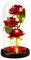 ZiaWorld Valentines Eternal Rose Artificial Flower with LED Light, Beauty and The Beast Rose Lamp In The Glass Dome, Romantic Gift for Girlfriend & Wife for Birthday Mother's Day Anniversary