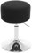 WOLTU Schminkhocker, Schminktisch Hocker, Barhocker rund, Design Hocker höhenverstellbar drehbar, Bürohocker Arbeitshocker Küchenhocker, gepolstert, Cord-Sitzfläche, Schwarz, BH409sz-1