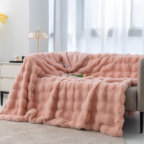 JIANINGHOME Fleecedecke 160x200cm,Decke Falten Beständig Fleecedecke für Couch Home, Weich und Warme Wohndecke Flauschig als Sofadecke, Tagesdecke oder Couchdecke