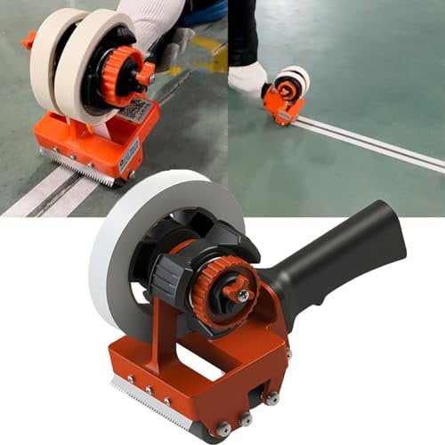 Incollatrice per pavimenti a spinta manuale, nastratrice per carta per mascheratura a doppio anello per finiture, telai di finestre e porte