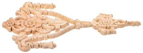FOYTOKI Wooden Decorative Appliques Wood Carved Door Trim 24x14cm Home Wall Decoration