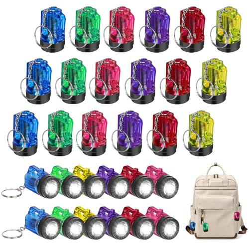 Sweetone Mini Torcia Led Bambini, 30 Pezzi Torcia Portachiavi, Torcia Piccola, Torcia Elettrica Torcia Tascabile Portatile per Campeggio, Escursionismo, All'aperto, Gadget Compleanno Bambini