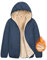 Yuson Girl Felpa Donna con Zip e Cappuccio Intera in Pile Foderata in Sherpa Manica Lunga Cappotto Felpa Caldo Giacca Outwear Donna Cerniera Hoodie Felpe Autunno Invernali Cardigan(Blu Navy, M)