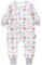 TupTam Baby Schlafsack mit Füßen und Ärmeln – Ganzjahres Schlafsack Baby 2.5 TOG, OEKO-TEX zertifiziert, Farbe: Fuchskopf Regenbogen Grau Orange, Größe: 92-98