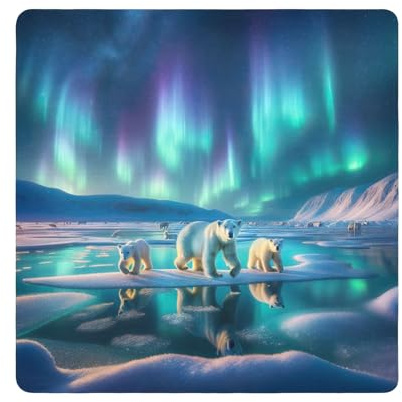 ODAWA Aurora Polar Blue selbstklebendes Tuch, 45 x 45 cm, magisch, flexibel, faltbar, selbstklebende Make-up-Tasche, Wickelschutz für Kamera und Objektiv
