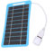Feegow Chargeur de panneau solaire 5 W 5 V, chargeur USB extérieur, alimentation mobile solaire portable pour charger les téléphones portables (1 pièce)