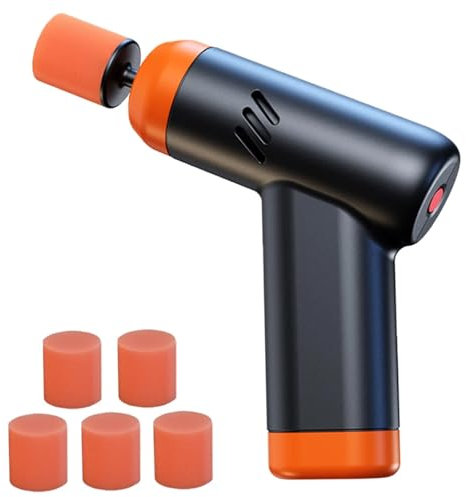 Mini lucidatrice per la cura dell'auto, lucidatrice senza fili regolabile a 2 velocità con 5 tamponi per lucidatura, macchina portatile ricaricabile per la riparazione dei graffi per cura dell