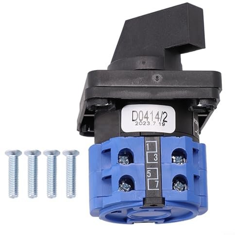 Commutateur rotatif 3 positions, 8 bornes pour commande moteur et puissance