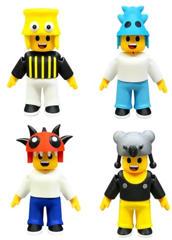 Packung mit 4 beweglichen Figuren 99 Nächte im Wald – Pack für verlorene Kinder – Koala Drache, Kraken und Tintenfisch, 13 cm, offizielle Kollektion 99 Nächte Wald – Sammelfiguren 99 Nights in the