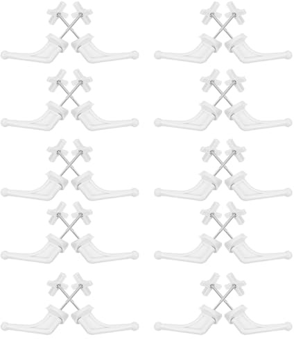 Alipis Lot de 20 Crochets Utilitaires en Plastique Blanc pour Fixation Radiateur, Supports Muraux Robustes pour Chauffage Central, Rangement Organisé Salle de Bain, Garage et Buanderie