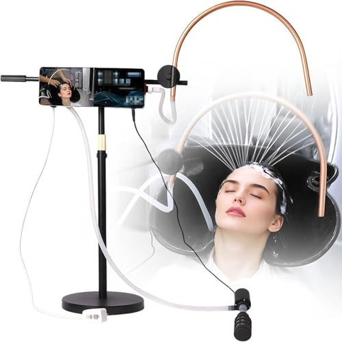 Head Spa Équipement de spa en cascade avec pompe et contrôleur, hauteur et angle réglables, autoportant pour salon et usage domestique