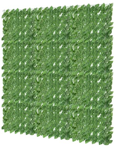 Mantigositeen Künstliche Efeu Hecke Sichtschutz,Efeu Sichtschutz 100 * 300cm,Sichtschutzzaun,Efeublätter eignet Sich perfekt für Terrassenbereiche im Freien