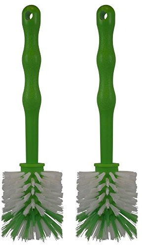 HG Verlag 2 Stück im Set Mixtopf Spülbürste - Ideal zum Reinigen von Töpfen und Mixtöpfen wie z.B. Thermomix TM5 / TM31 (2 x Grün)