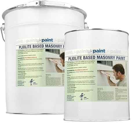 20 Litre White Pliolite Masonry Paint - Oil Based - Solvent Based