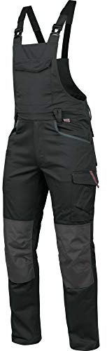 WÜRTH MODYF Arbeitslatzhose Stretch X - professionelle Arbeitshose für Herren - Latzhose mit Reißverschluss - in der Größe 60 in Grau