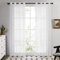 Deconovo Sheer Voile Curtains Vorhänge Gardinen Wohnzimmer Durchsichtig Ösenvorhang Stores Gardinen Balkon, 214x132 cm(HöhexBreite), Weiß, 2er Set