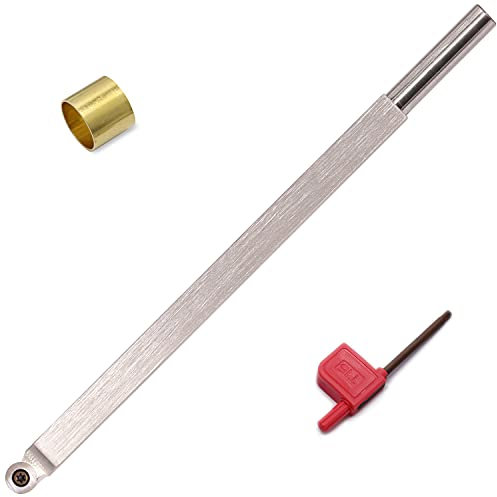 8.68 Inches Wood Turning Tool Carbide Tipped Lathe Chisel Finisher Tool Bar with Ci3 12mm Round Carbide Insert Cutter for Wood Hobbyist or DIY or Carpenter,Handle not Include