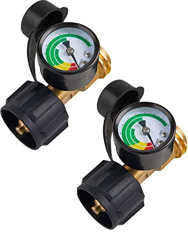 SHINESTAR Lot de 2 jauges de niveau universelles de réservoir de propane pour camping-cars, barbecues et chauffages – Compatible avec les bouteilles de gaz LP de 2,3 à 18 kg