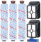 3 Multi Surface Bürstenrollen für Bissell Crosswave 17132 2225N Serie, mit 2 Vakuum Filter und 1 Reinigungsbürste, 3-in-1 Bissell Zubehör Crosswave für 1785 2306 2305 Serie