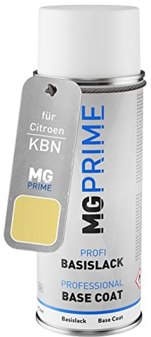 MG PRIME Autolack Spraydose für Citroen KBN Jaune Ra/Ra Gelb Basislack Sprühdose 400ml